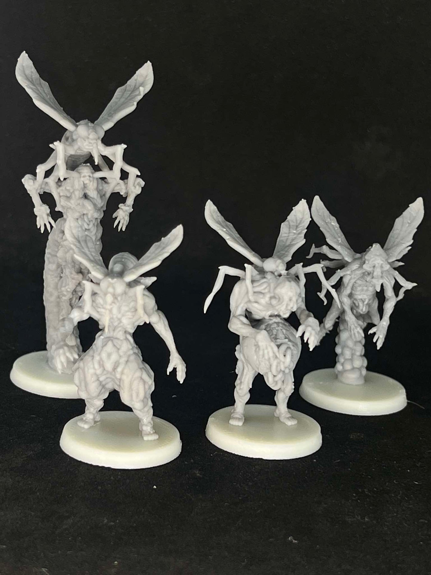 Malignant Fly Grail Thralls Set of 4 | Trench Crusade | Papsikels Fantasy, Resin Miniature - Tabletop Mini - Fantasy Miniature - 32mm