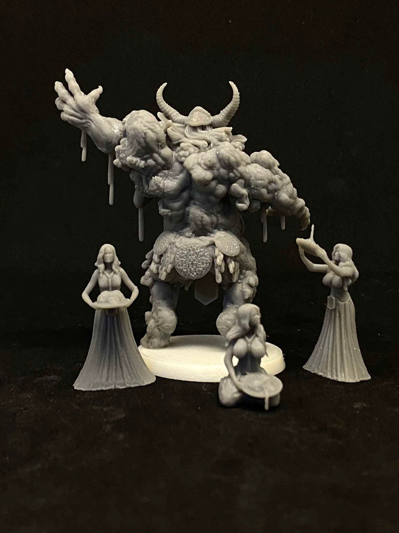 Malignant Lord of Tumours and Worshippers | Trench Crusade | Papsikels Fantasy, Resin Miniature - Tabletop miniature - Fantasy Miniature - 32mm (Copy)