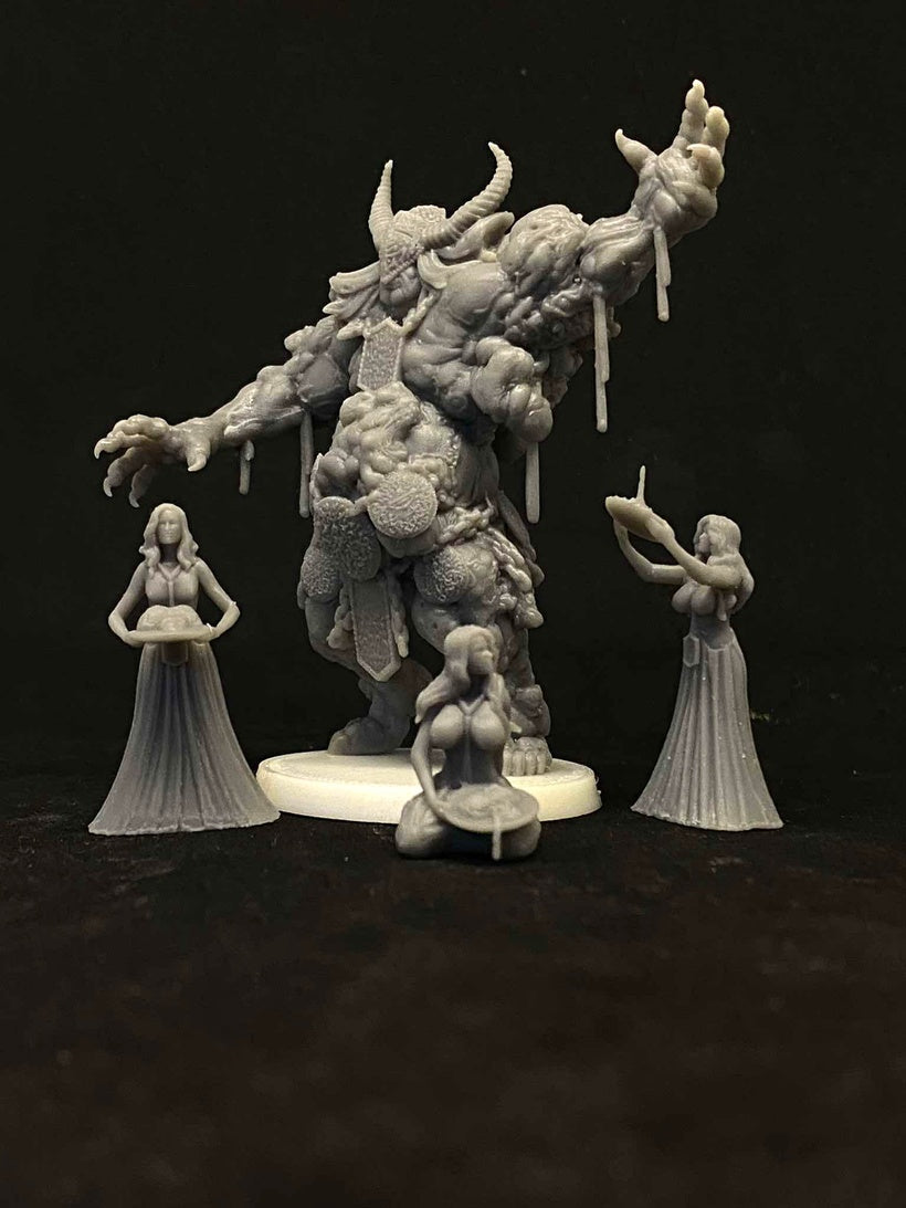 Malignant Lord of Tumours and Worshippers | Trench Crusade | Papsikels Fantasy, Resin Miniature - Tabletop miniature - Fantasy Miniature - 32mm (Copy)