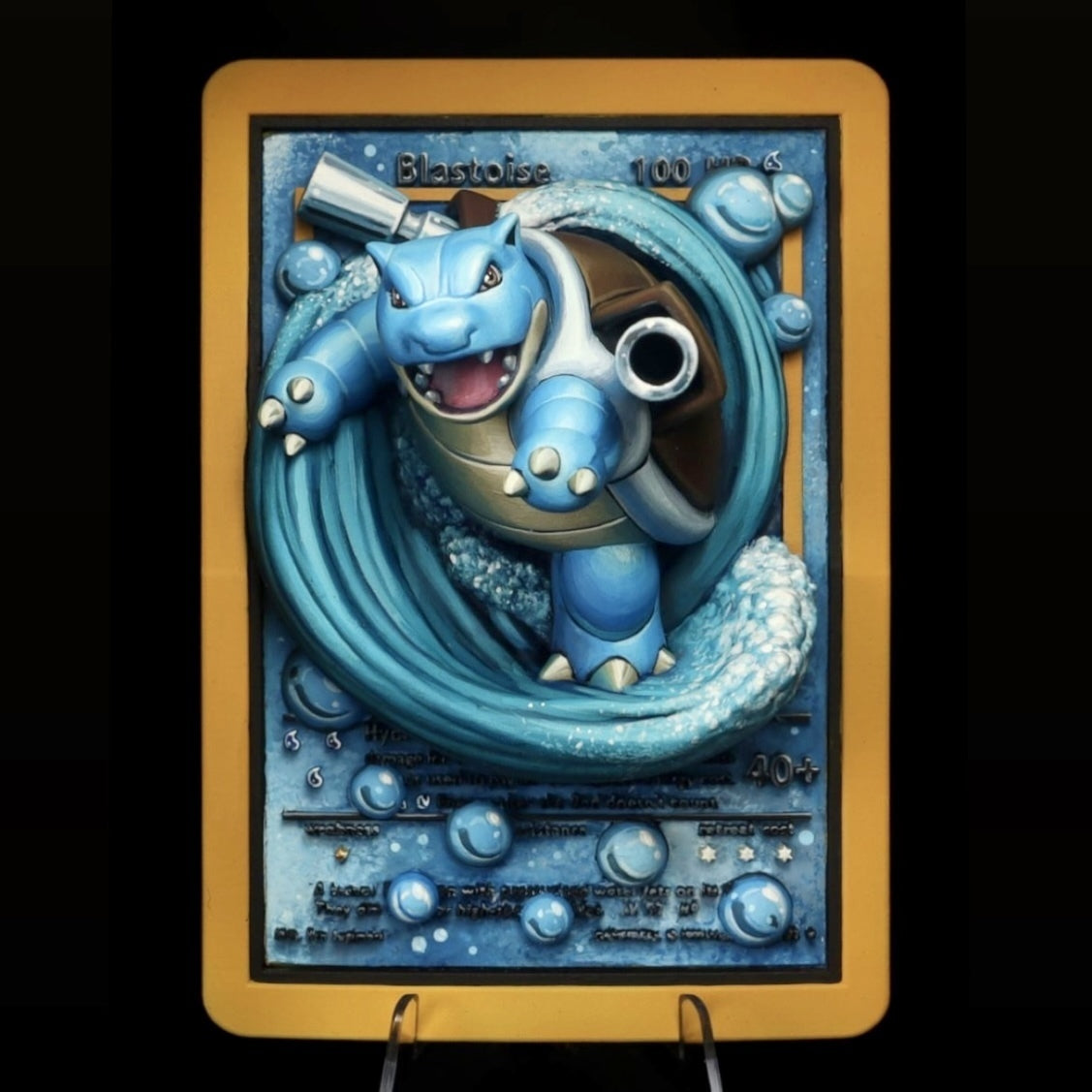 Blastoise - 3D Printed Pokemon Card Wall Hanger | Fan Art | Pokemon TCG | Resin Model | ABC3D Models