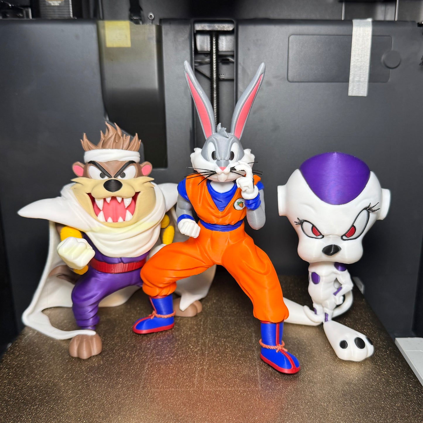 Looney Ball Z Crossover Resin Figures | DBZ x Looney Tunes Mashup | Nostalgic 3D Models | Fan Art Collectibles