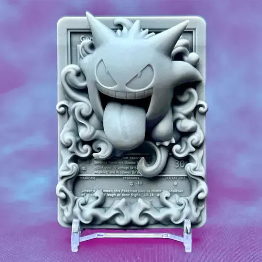 Haunter - 3D Printed Pokemon Card Wall Hanger | Fan Art | Pokemon TCG | Resin Model | ABC3D Models