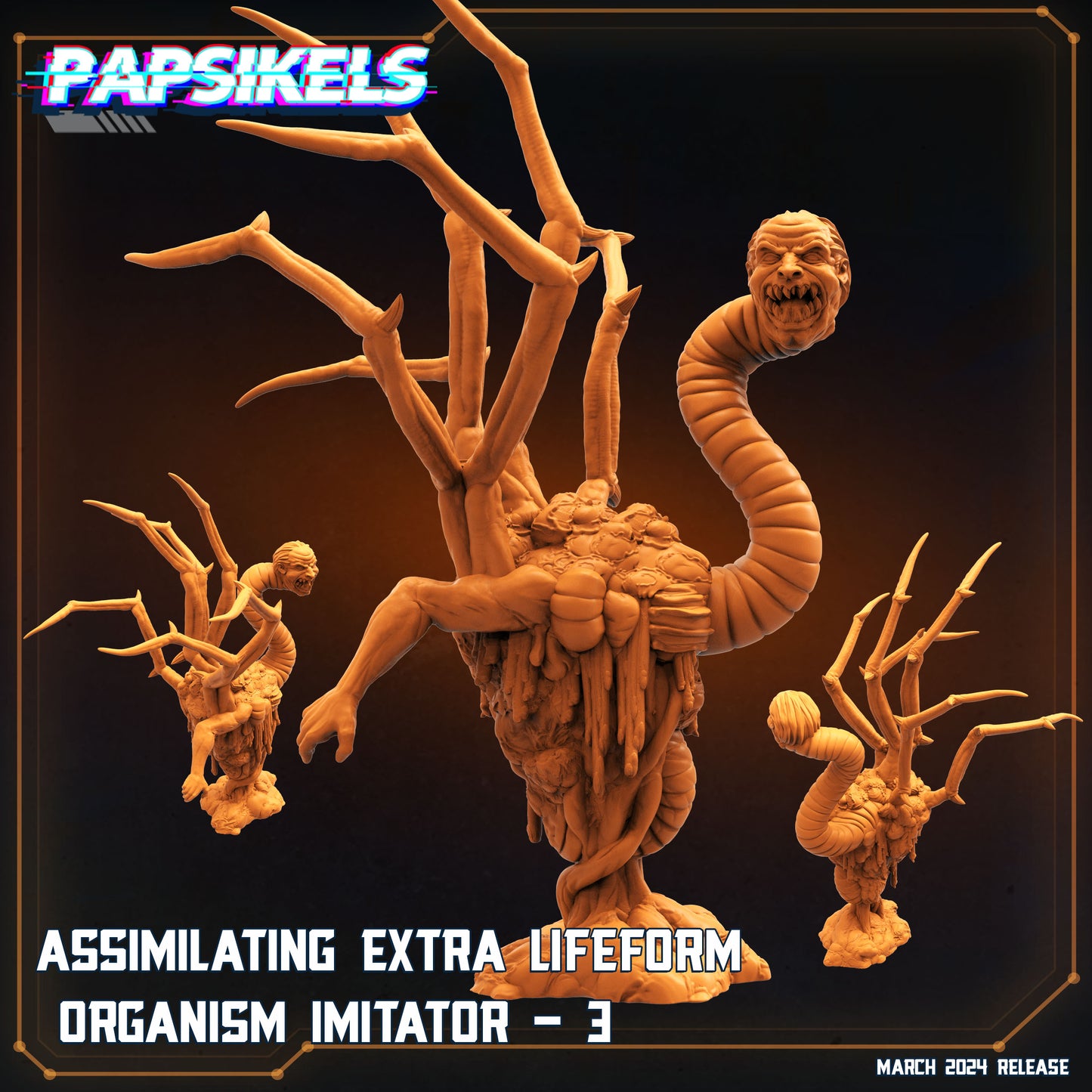Aliens Vs Humans - That Thing - Assimilating Extra Lifeform Organism Imitator - The Thing - Papsikels, 32mm Mini
