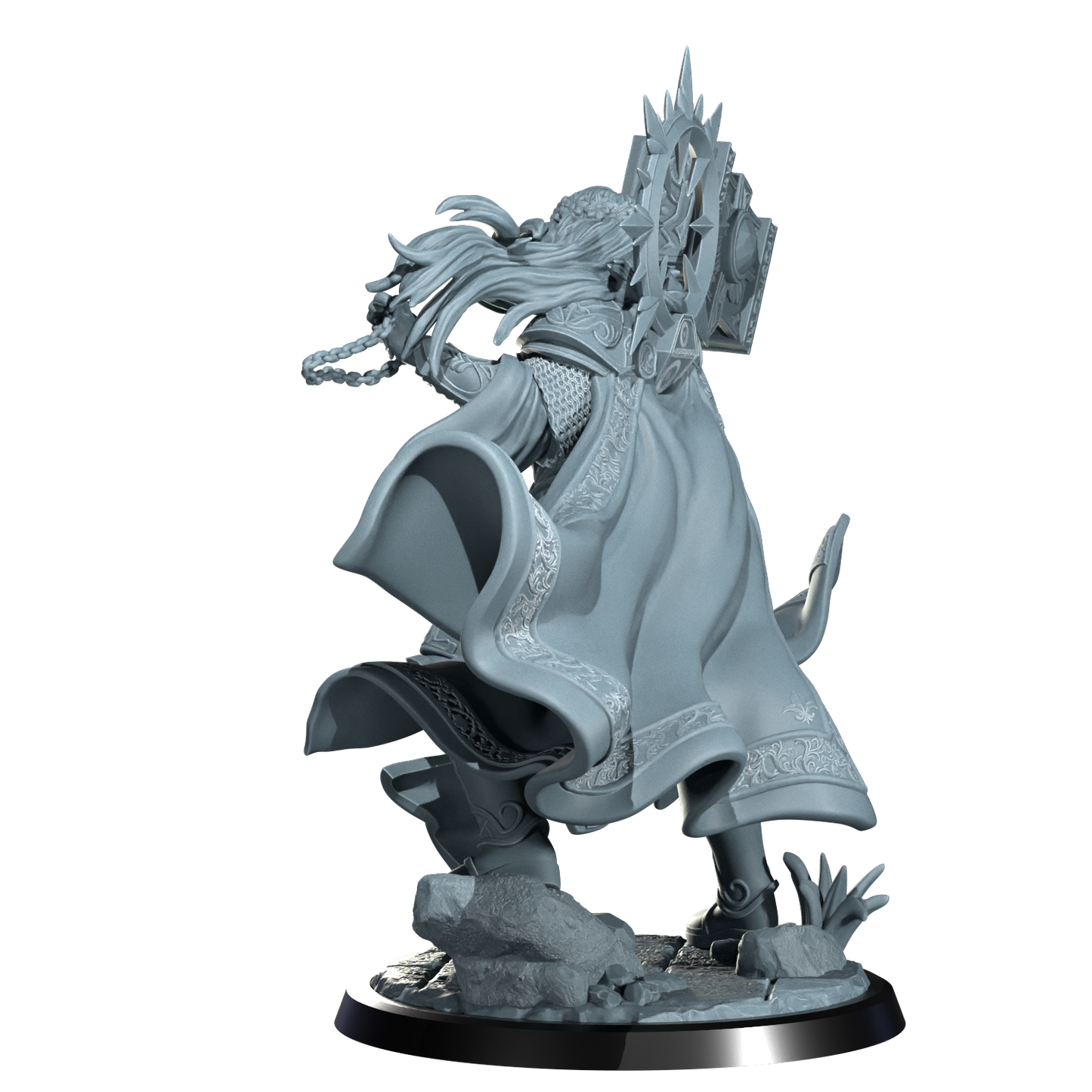 Lyriana Dawnbringer, Aasimar Cleric | Dungeons and Damsels | Cosmondo | 28mm, 32mm, 75mm | Dungeons & Dragons | TTRPG | RPG | Resin