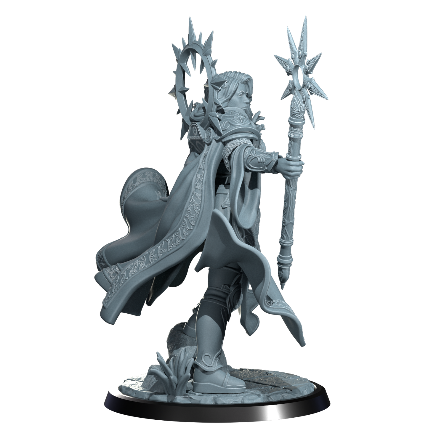 Lyriana Dawnbringer, Aasimar Cleric | Dungeons and Damsels | Cosmondo | 28mm, 32mm, 75mm | Dungeons & Dragons | TTRPG | RPG | Resin