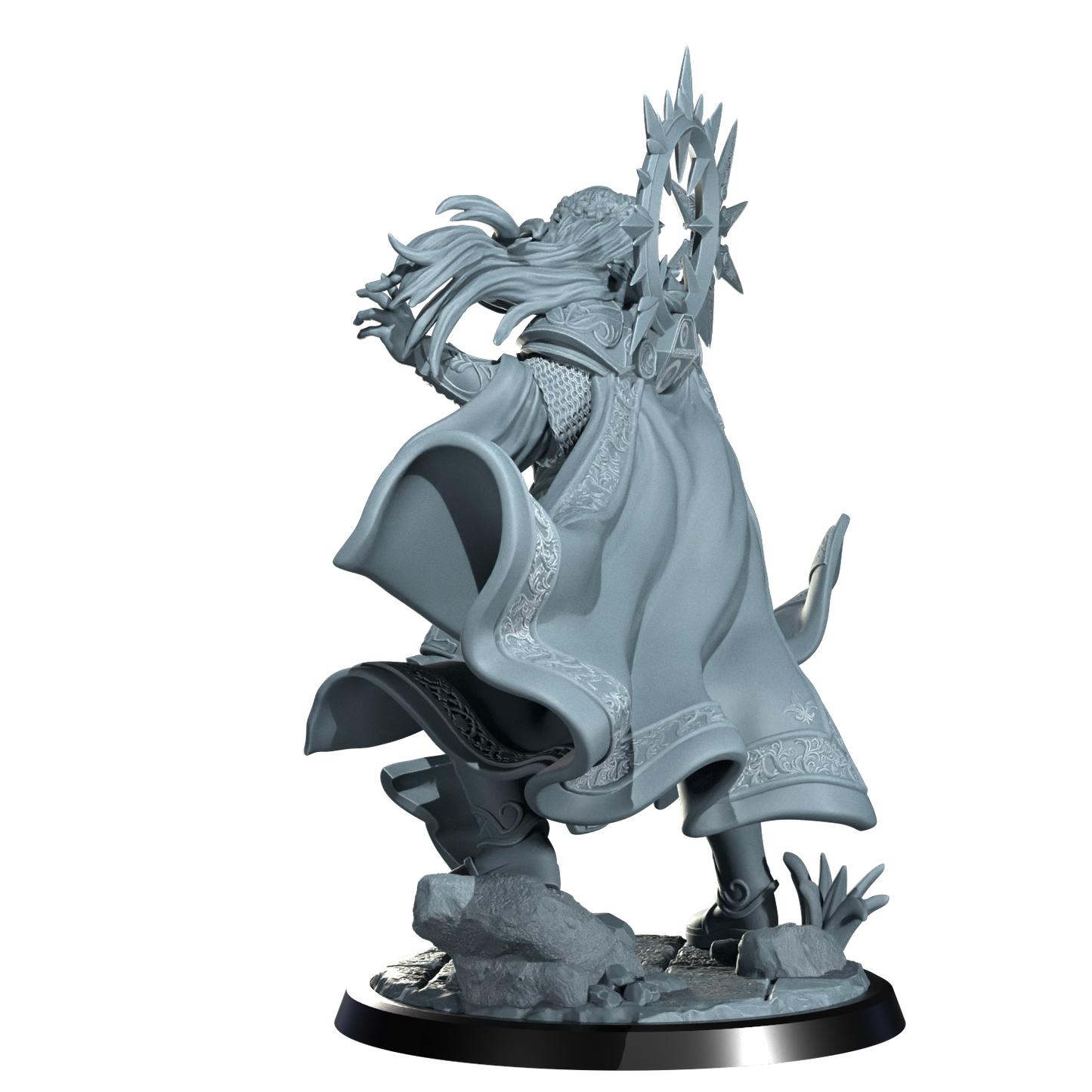 Lyriana Dawnbringer, Aasimar Cleric | Dungeons and Damsels | Cosmondo | 28mm, 32mm, 75mm | Dungeons & Dragons | TTRPG | RPG | Resin