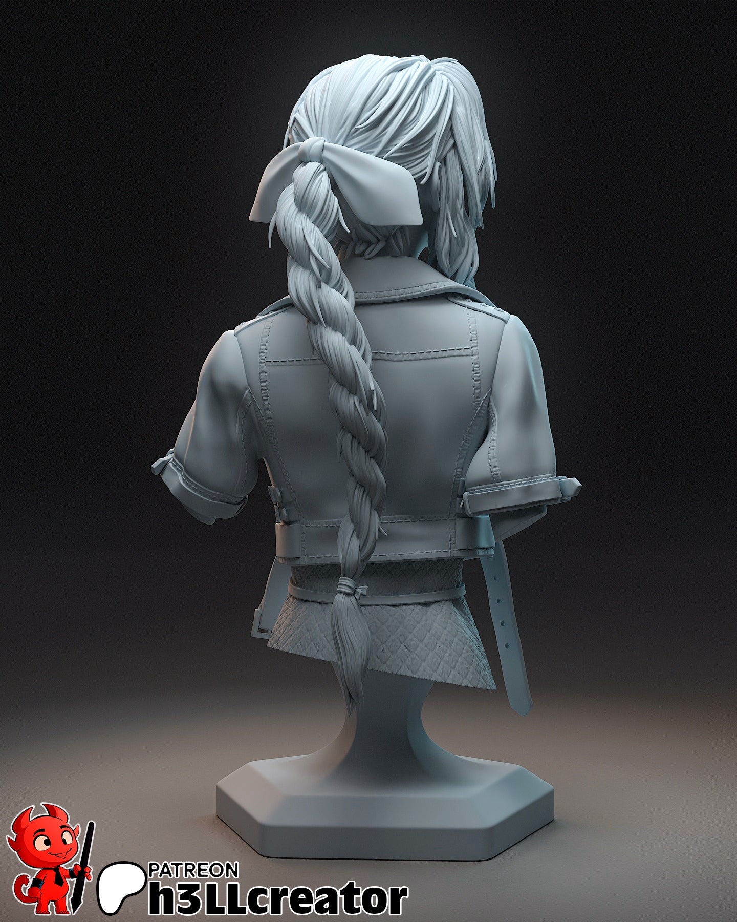 Aerith from Final Fantasy VII (fan art) | Full Model or Bust | Miniature scale 1:12 | h3LL Creator | DIY Model Kit