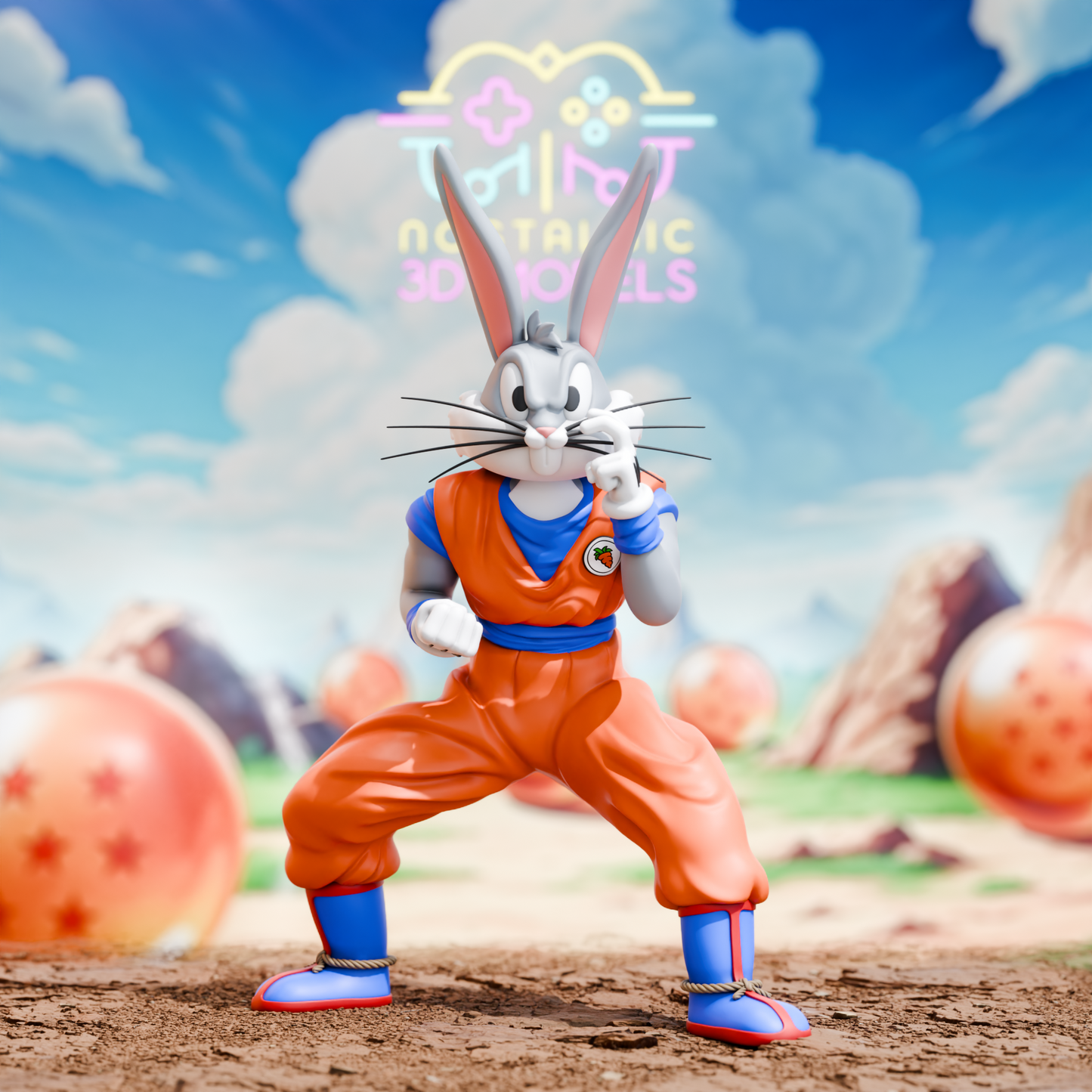 Looney Ball Z Crossover Resin Figures | DBZ x Looney Tunes Mashup | Nostalgic 3D Models | Fan Art Collectibles