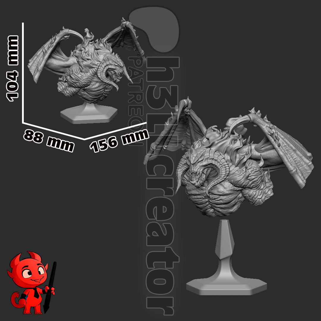 Balrog from The Lord of the Rings (fan art) | Full Model or Bust | Miniature scale 1:12 | h3LL Creator | DIY Model Kit