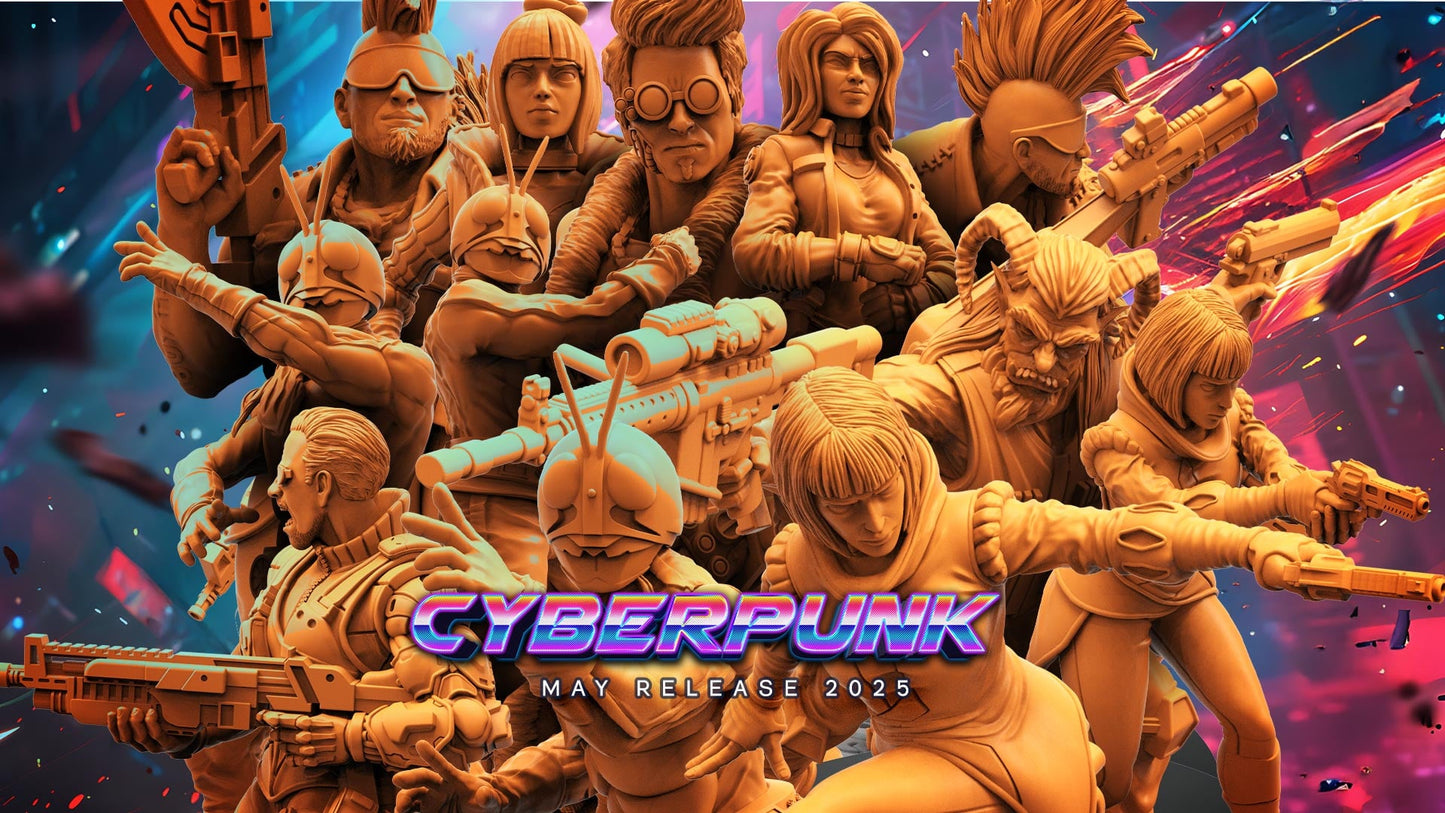 Cyberpunk, Tina Bonevi Swordswoman Field Medic, Cyberpunk, Papsikels, 32mmMini