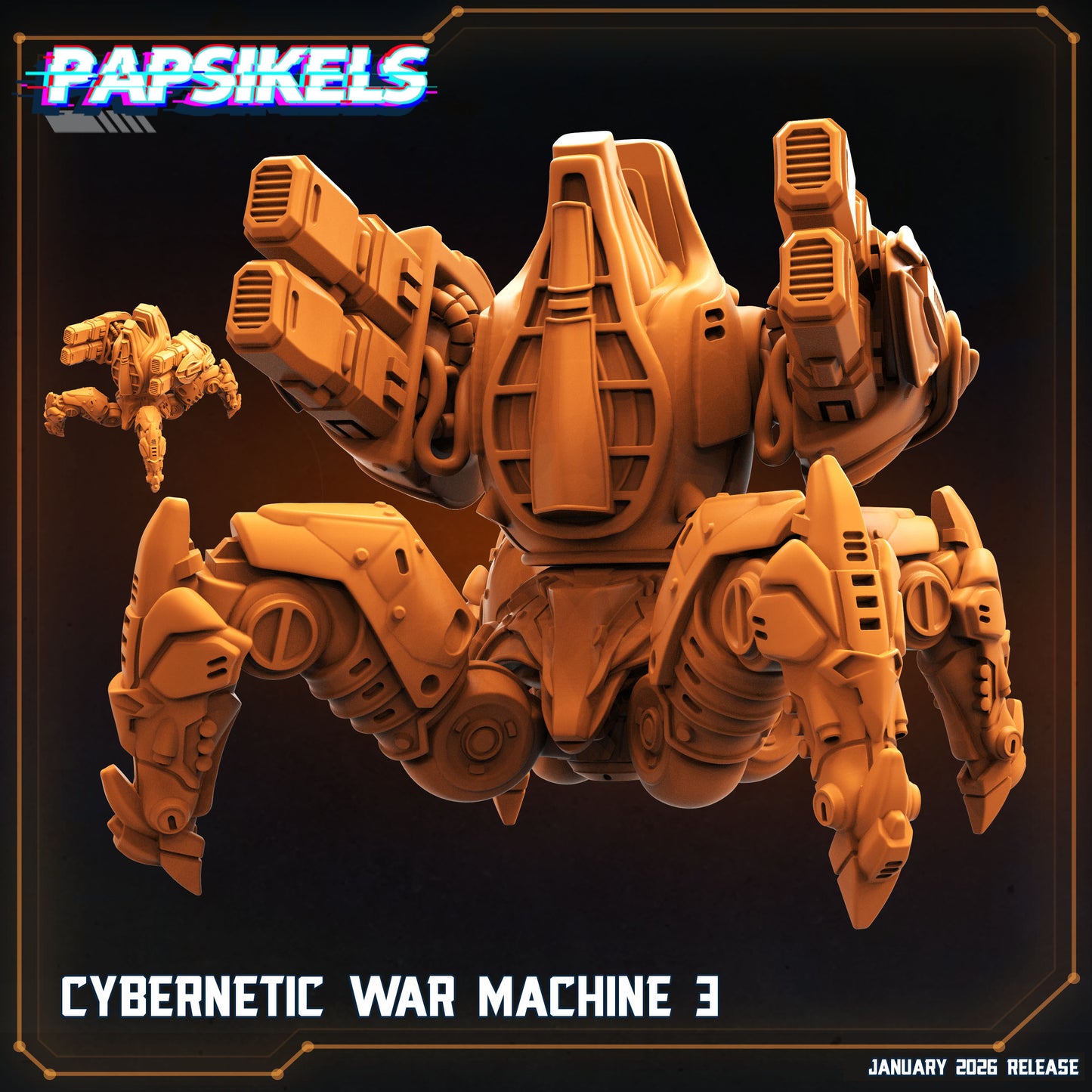 StarCraft Inspired Cybernetic War Machine Papsikels Resin Miniature
