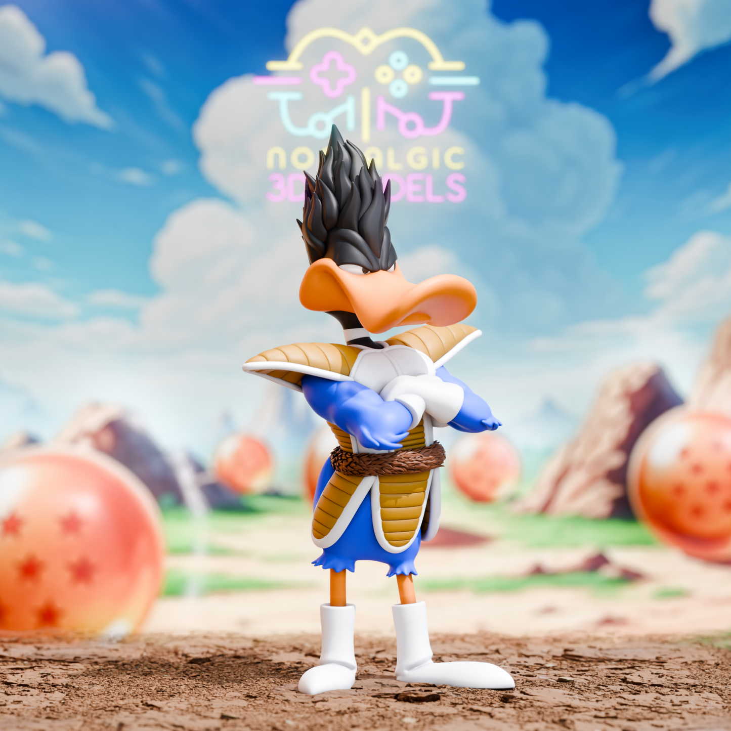 Looney Ball Z Crossover Resin Figures | DBZ x Looney Tunes Mashup | Nostalgic 3D Models | Fan Art Collectibles