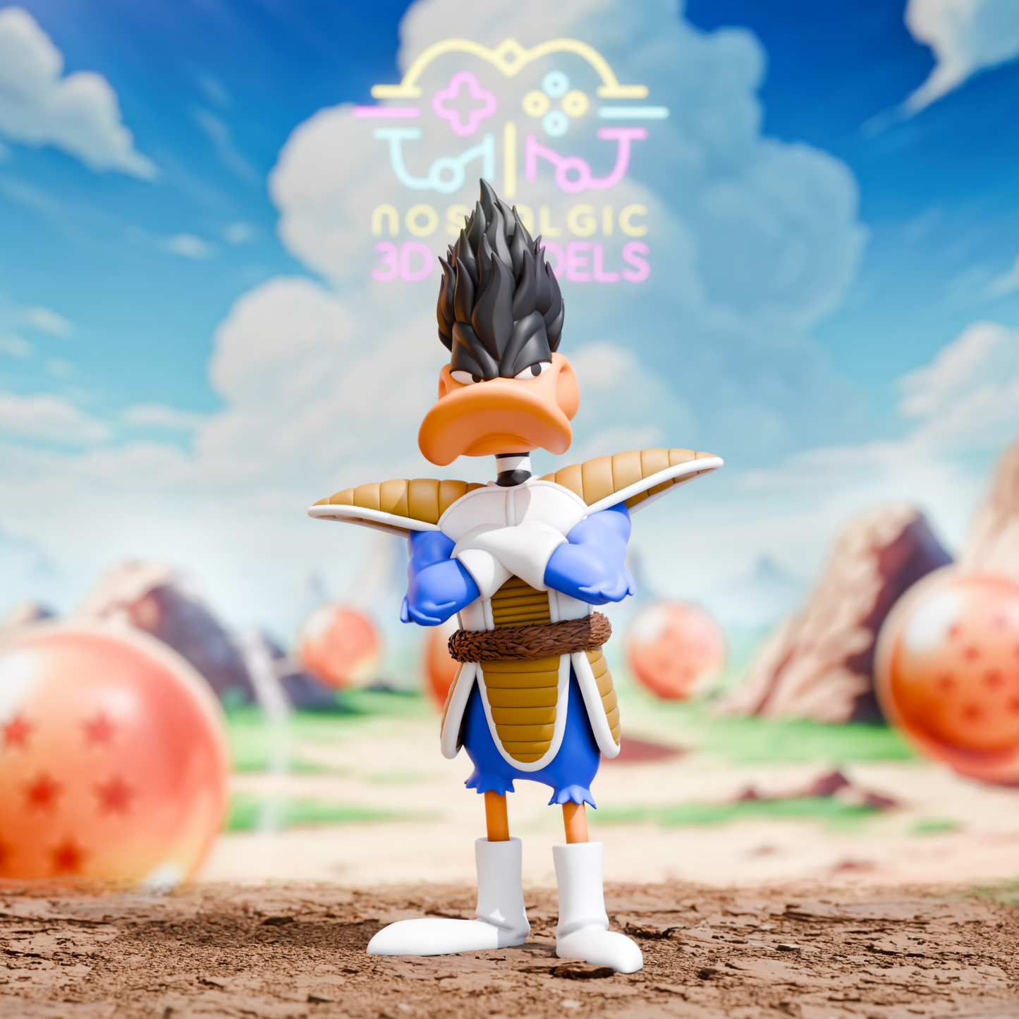 Looney Ball Z Crossover Resin Figures | DBZ x Looney Tunes Mashup | Nostalgic 3D Models | Fan Art Collectibles