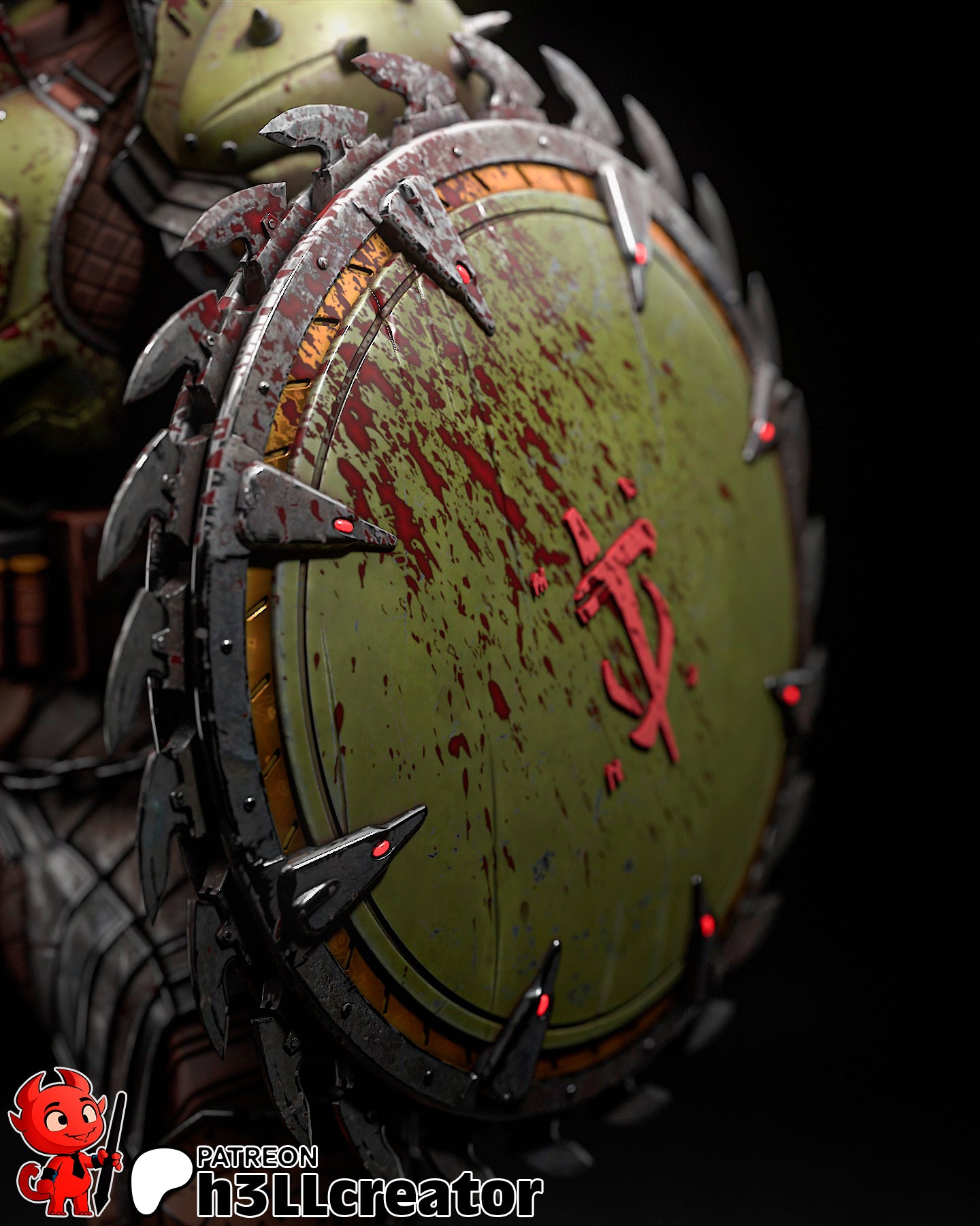 Doomguy from Doom The Dark Ages (fan art) | Full Model or Bust | Miniature scale 1:12 | h3LL Creator | DIY Model Kit