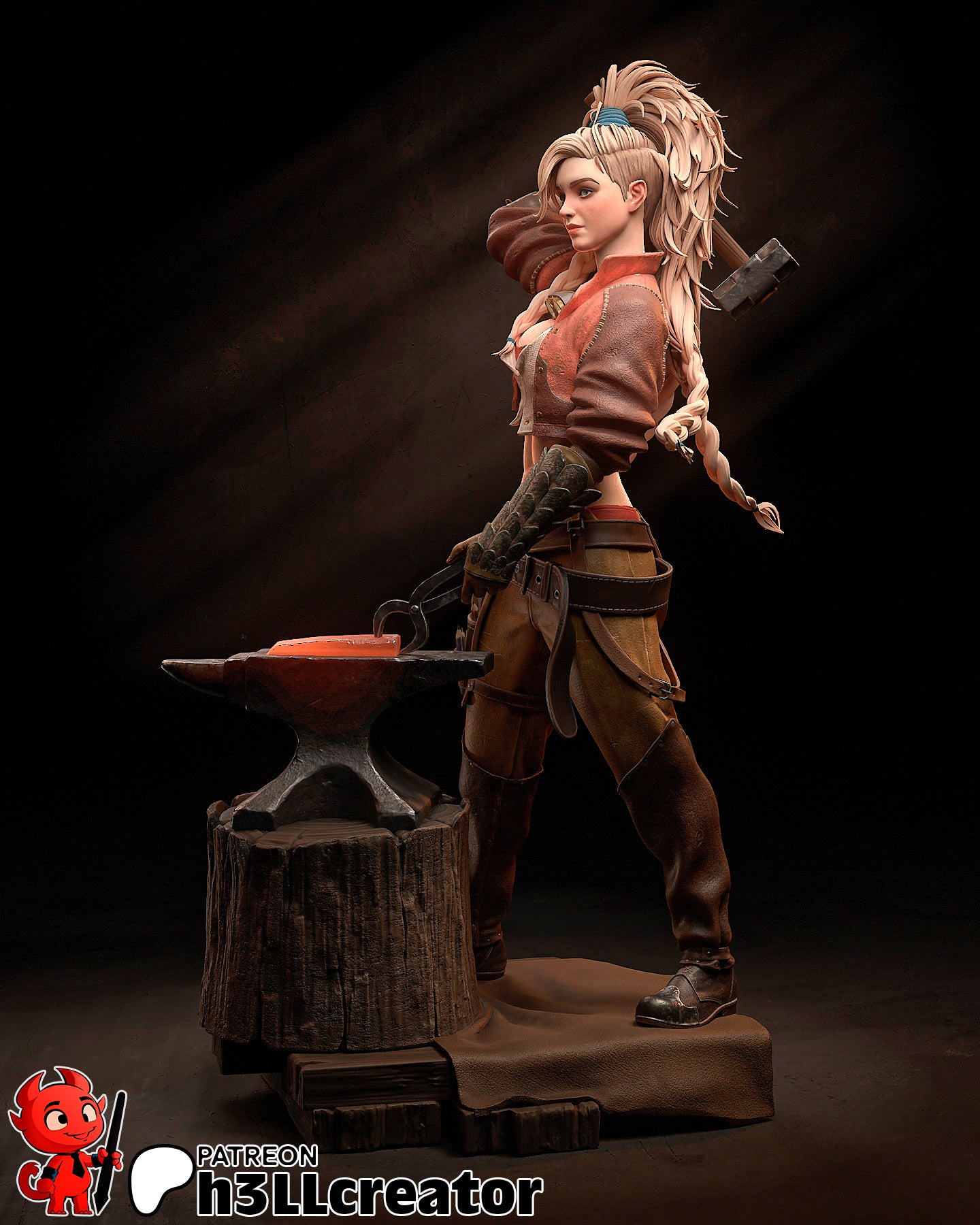 Gemma from Monster Hunter - Wilds (fan art) | Miniature scale 1:12 | h3LL Creator | DIY Model Kit