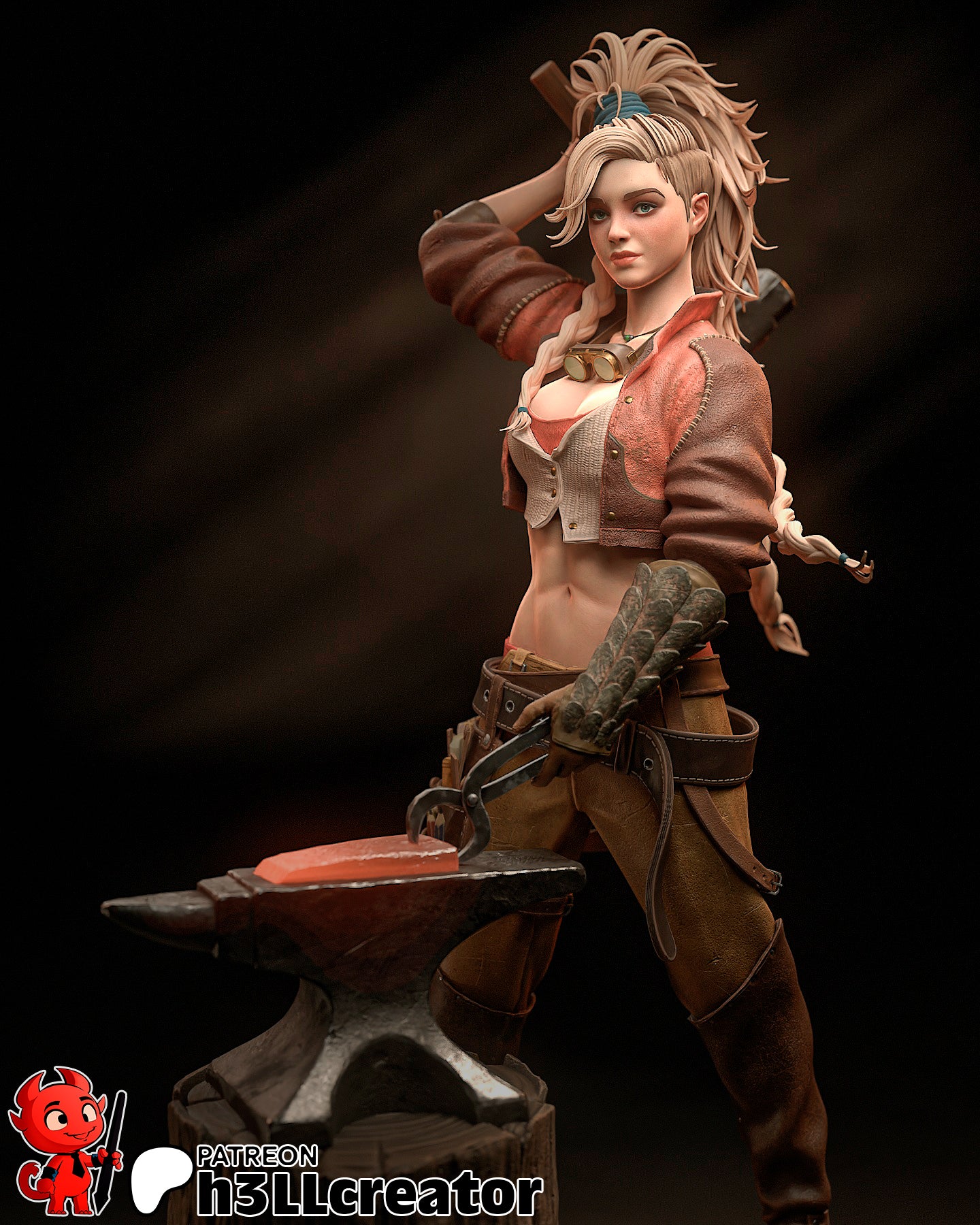 Gemma from Monster Hunter - Wilds (fan art) | Miniature scale 1:12 | h3LL Creator | DIY Model Kit