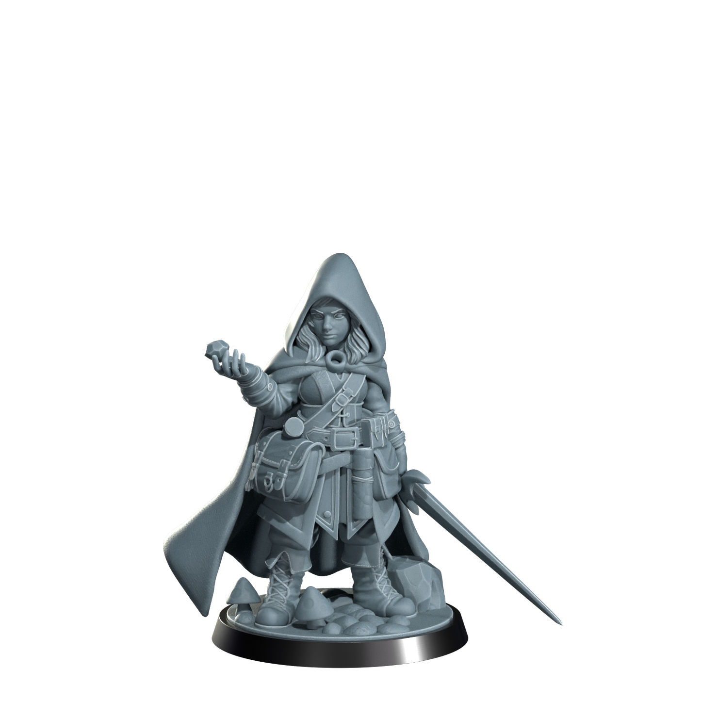 Ryn the Ghostwalker, Halfing Rogue | Dungeons and Damsels | Cosmondo | 28mm, 32mm, 75mm | Dungeons & Dragons | TTRPG | RPG | Resin