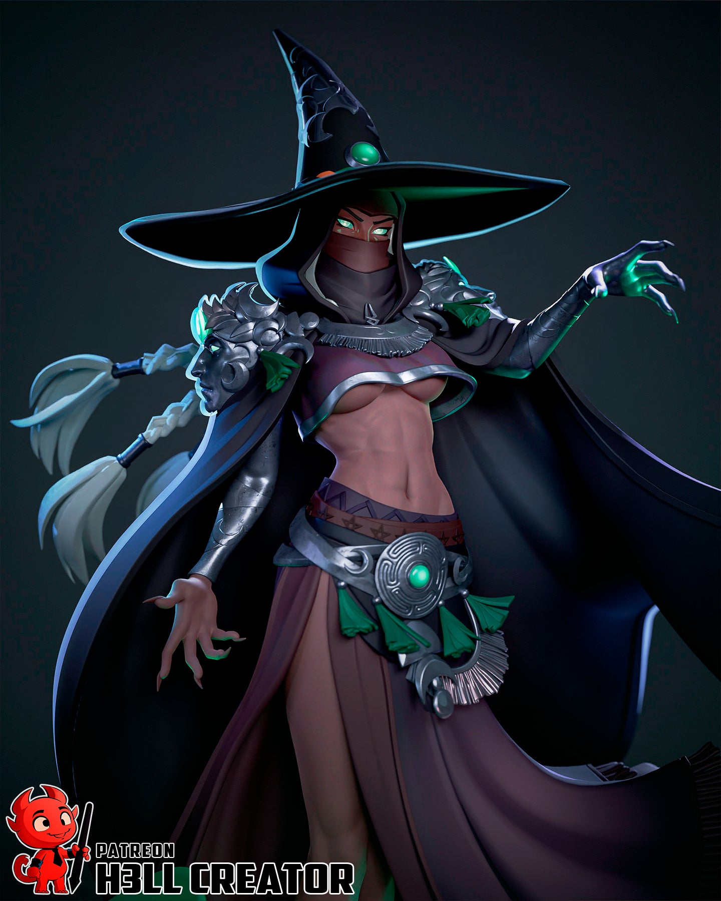 Hecate from Hades 2 (fan art) | Full Model or Bust | Miniature scale 1:12 | h3LL Creator | DIY Model Kit