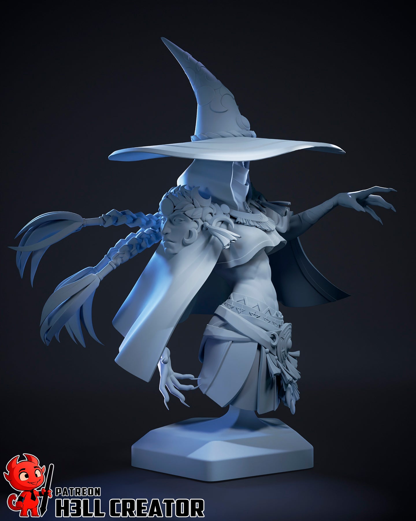 Hecate from Hades 2 (fan art) | Full Model or Bust | Miniature scale 1:12 | h3LL Creator | DIY Model Kit