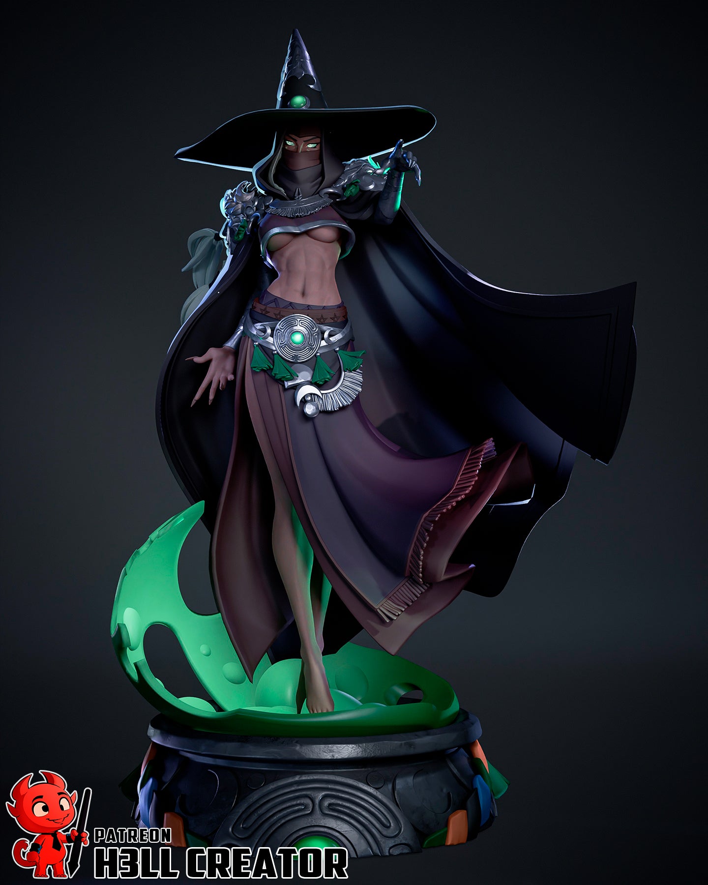 Hecate from Hades 2 (fan art) | Full Model or Bust | Miniature scale 1:12 | h3LL Creator | DIY Model Kit