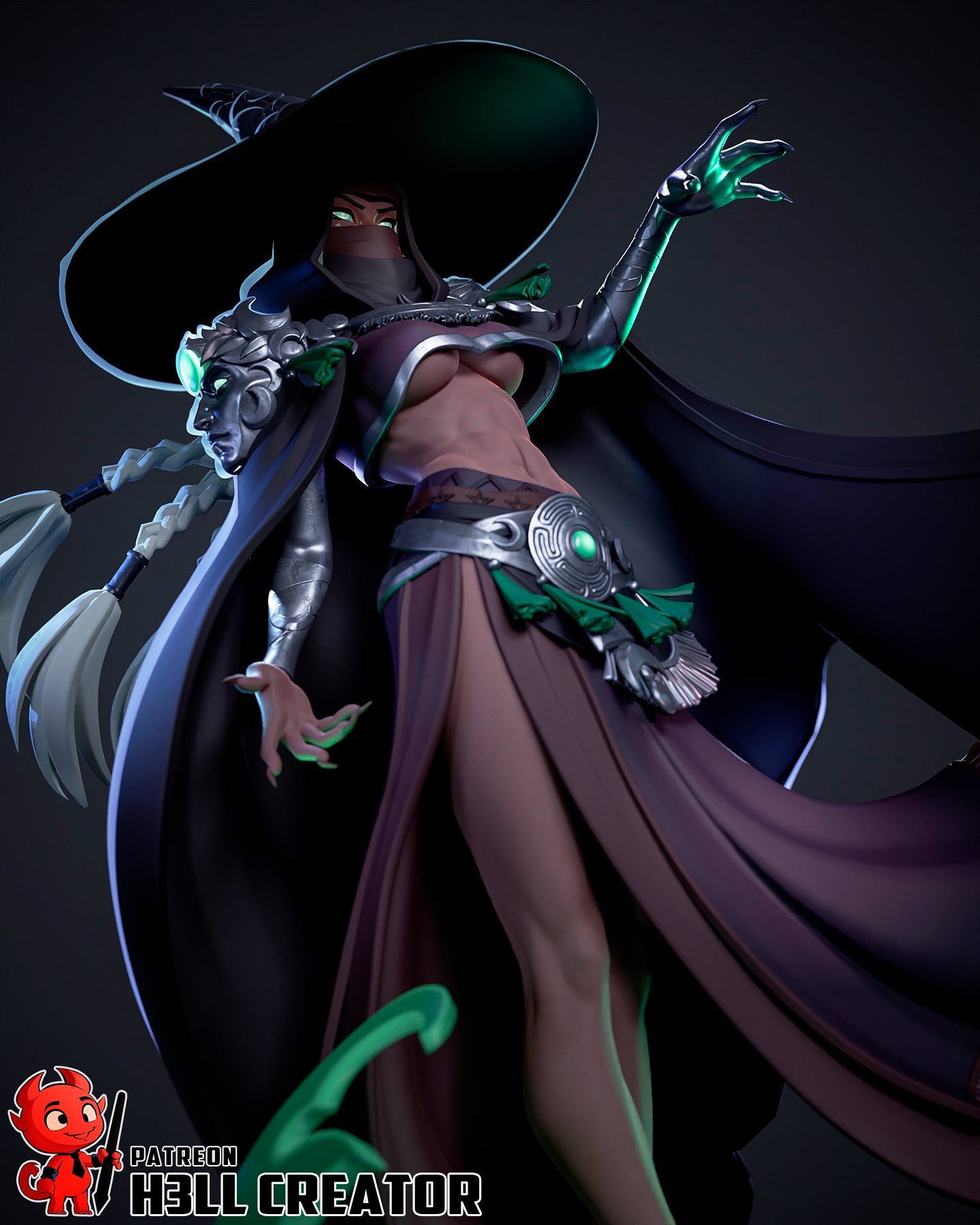 Hecate from Hades 2 (fan art) | Full Model or Bust | Miniature scale 1:12 | h3LL Creator | DIY Model Kit