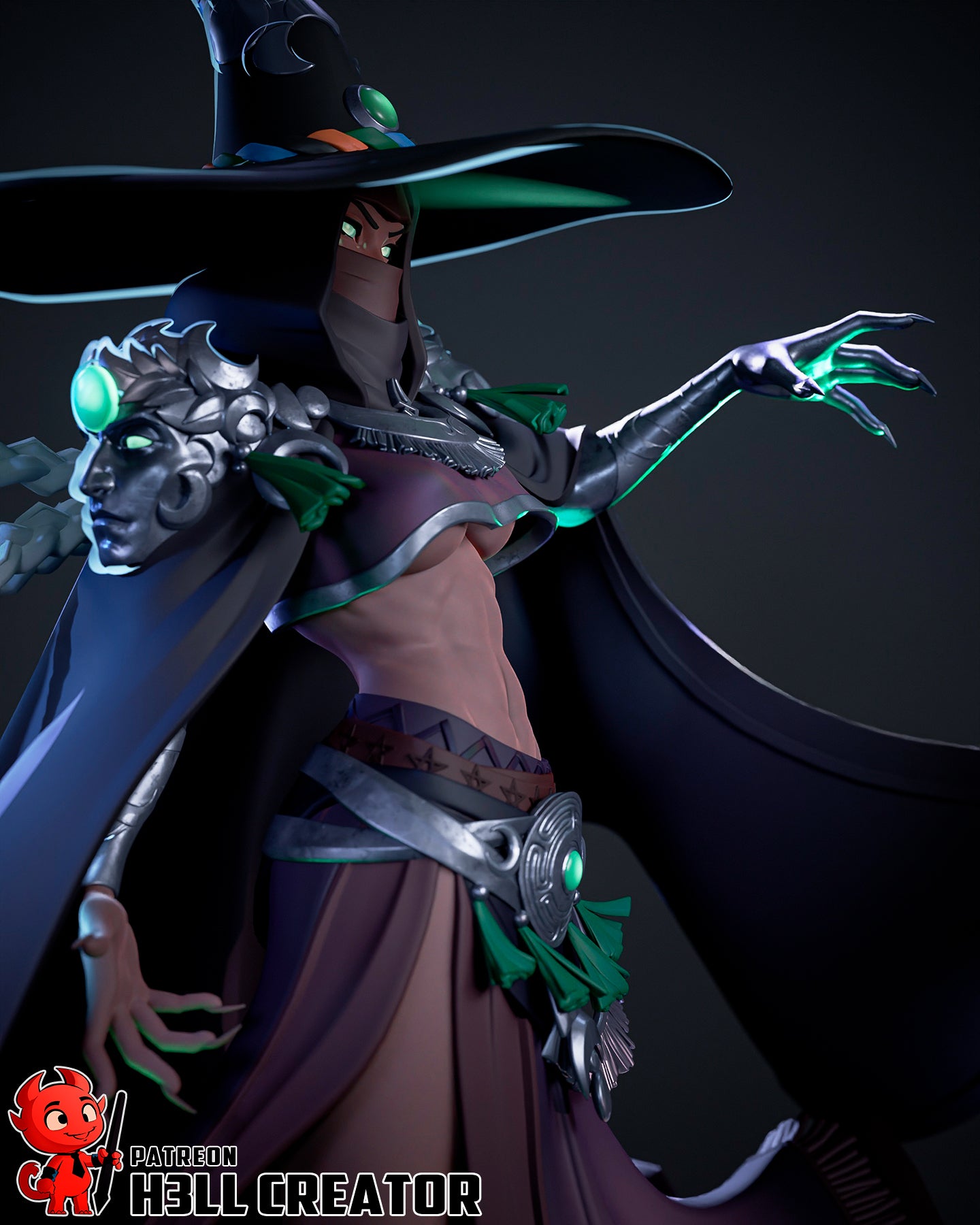 Hecate from Hades 2 (fan art) | Full Model or Bust | Miniature scale 1:12 | h3LL Creator | DIY Model Kit