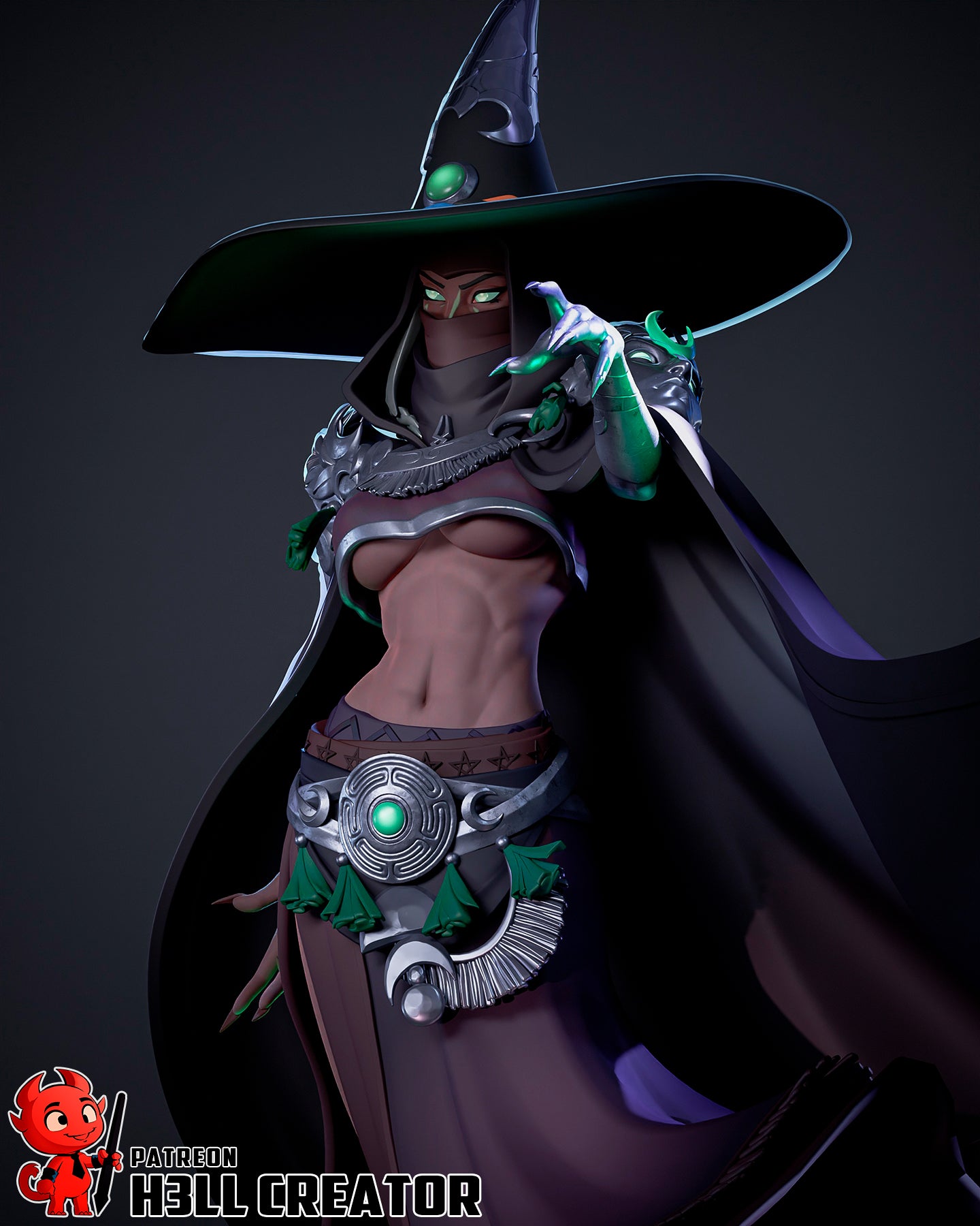 Hecate from Hades 2 (fan art) | Full Model or Bust | Miniature scale 1:12 | h3LL Creator | DIY Model Kit