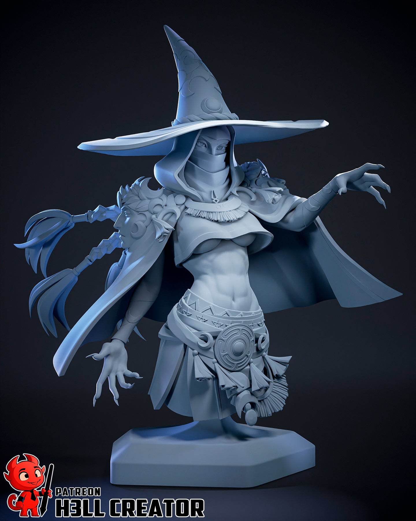 Hecate from Hades 2 (fan art) | Full Model or Bust | Miniature scale 1:12 | h3LL Creator | DIY Model Kit