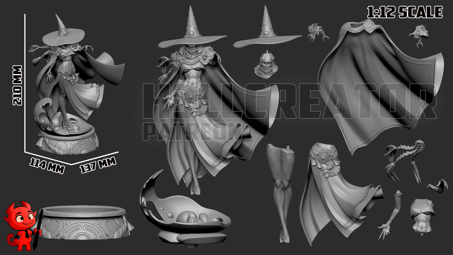 Hecate from Hades 2 (fan art) | Full Model or Bust | Miniature scale 1:12 | h3LL Creator | DIY Model Kit