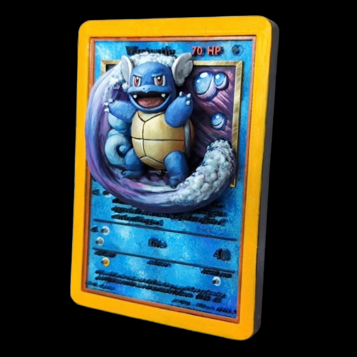 Wartortle - 3D Printed Pokemon Card Wall Hanger | Fan Art | Pokemon TCG | Resin Model | ABC3D Models
