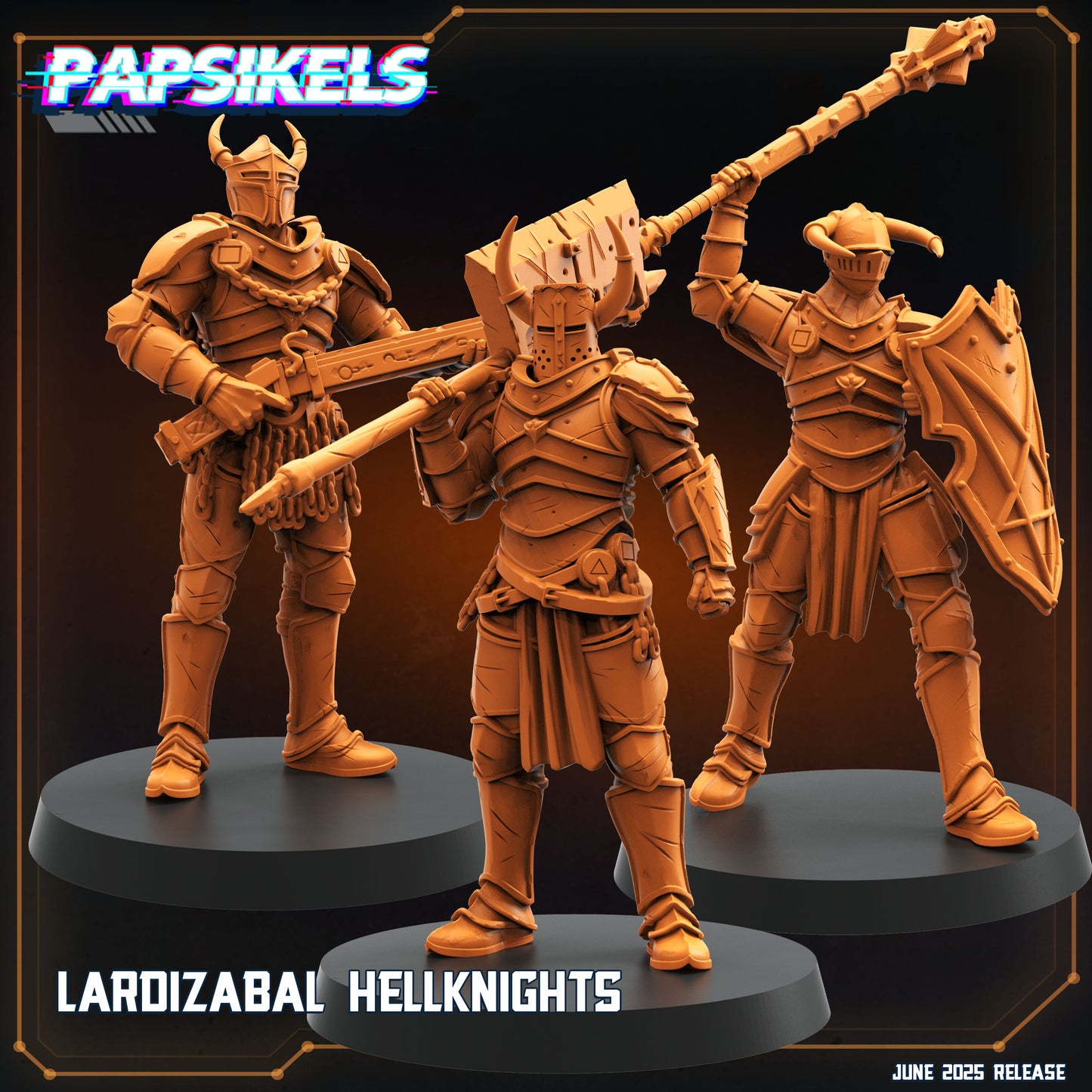 Lardizabal Hell Knights | Trench Crusade | Papsikels Fantasy, Resin Miniature - Tabletop miniature - Fantasy Miniature - 28mm or 32mm