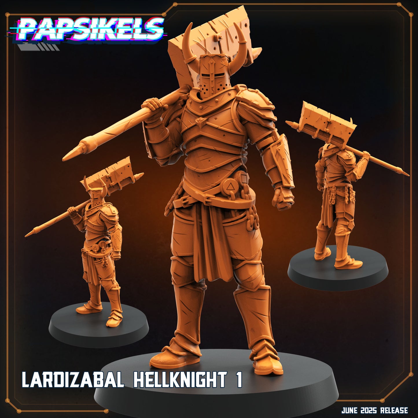 Lardizabal Hell Knights | Trench Crusade | Papsikels Fantasy, Resin Miniature - Tabletop miniature - Fantasy Miniature - 28mm or 32mm