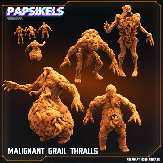 Malignant Grail Thralls Set of 4 | Trench Crusade | Papsikels Fantasy, Resin Miniature - Tabletop Mini - Fantasy Miniature - 32mm