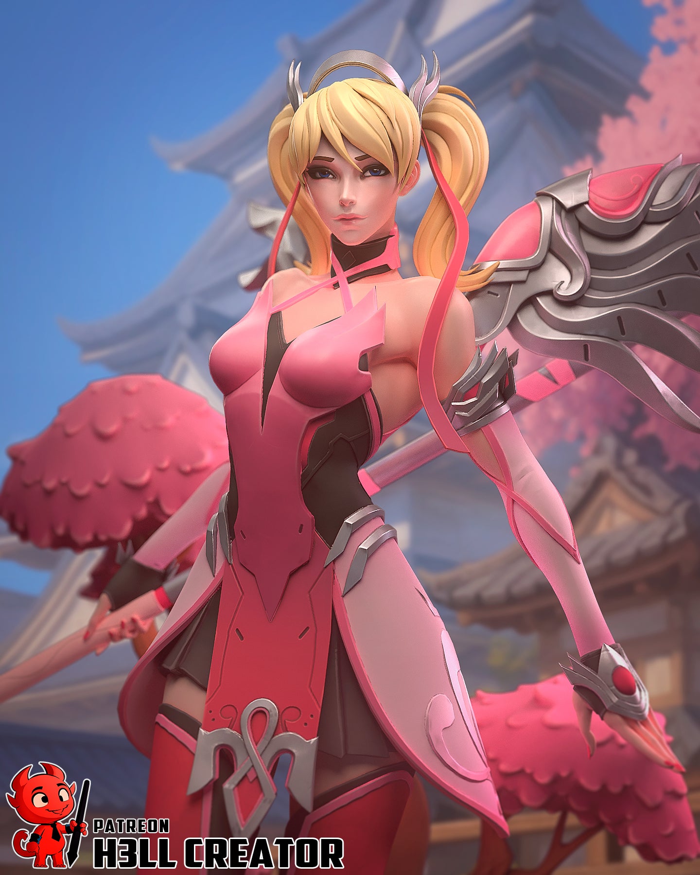 Mercy from Overwatch (fan art) | Full Model or Bust | Miniature scale 1:12 | h3LL Creator | DIY Model Kit