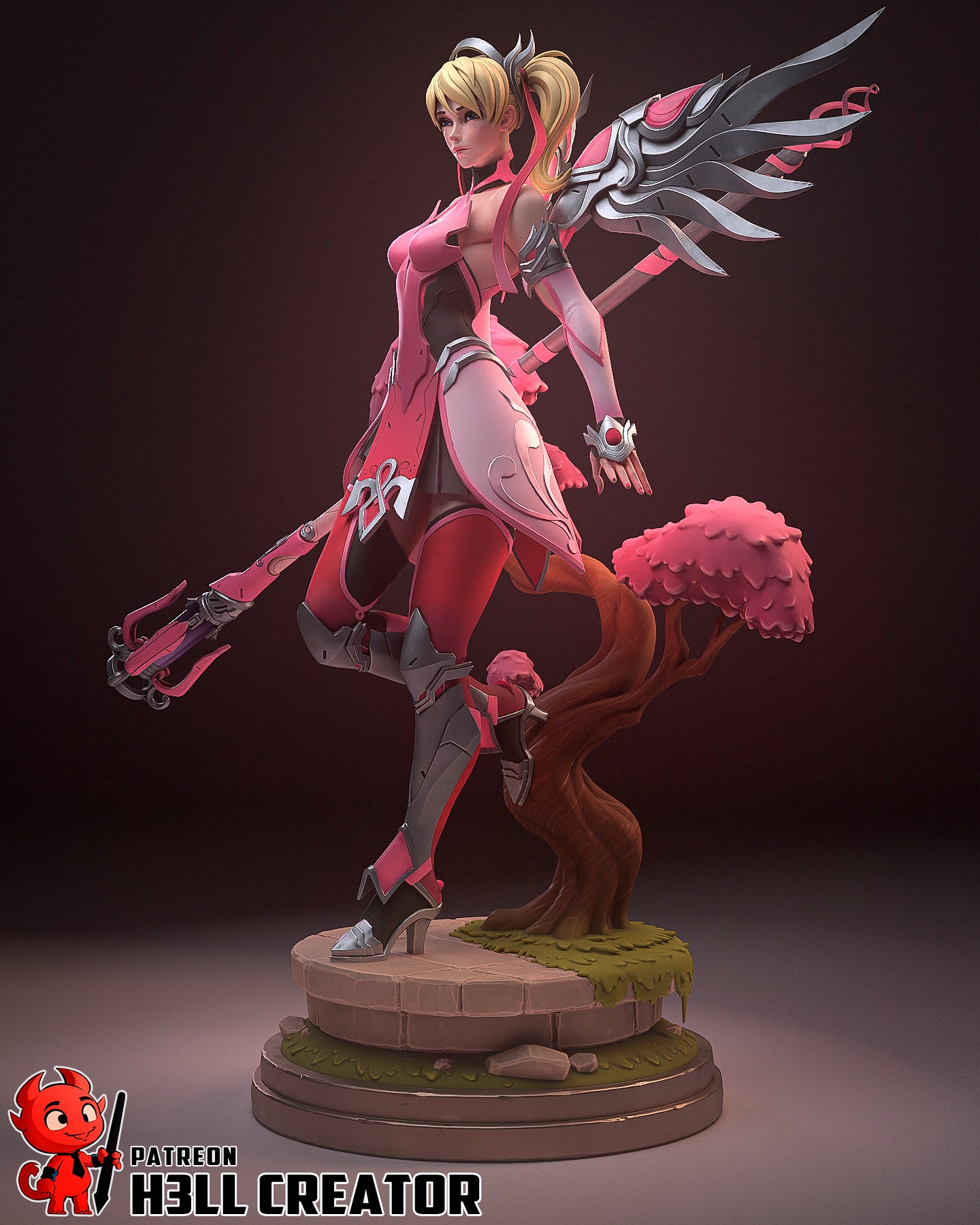 Mercy from Overwatch (fan art) | Full Model or Bust | Miniature scale 1:12 | h3LL Creator | DIY Model Kit