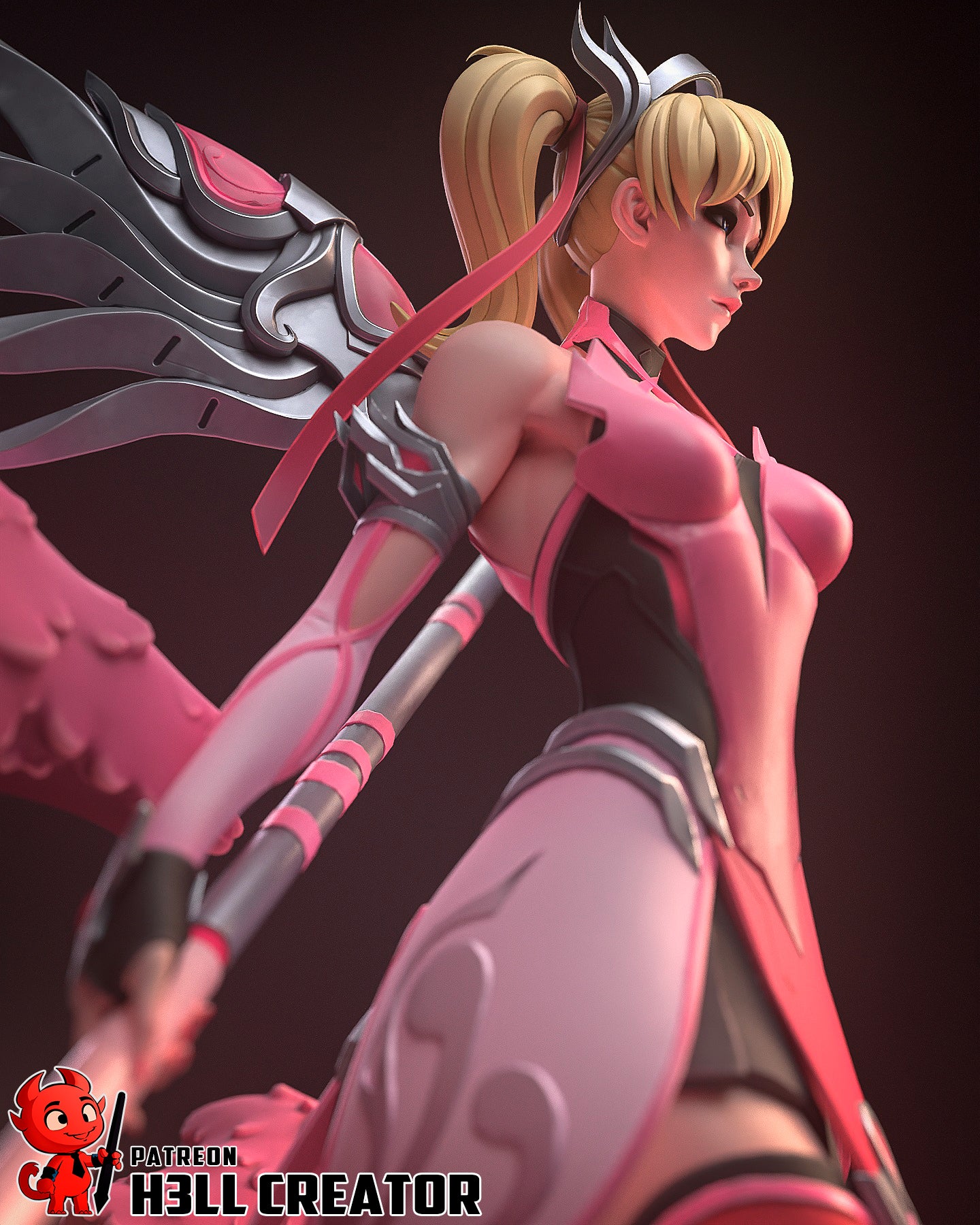 Mercy from Overwatch (fan art) | Full Model or Bust | Miniature scale 1:12 | h3LL Creator | DIY Model Kit