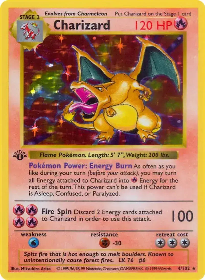 Charizard - 3D Printed Pokemon Card Wall Hanger | Fan Art | Pokemon TCG | Resin Model | ABC3D Models