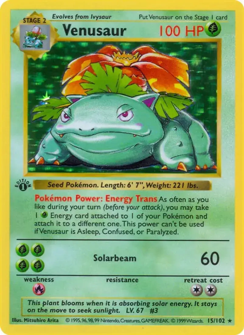 Venusaur - 3D Printed Pokemon Card Wall Hanger | Fan Art | Pokemon TCG | Resin Model | ABC3D Models