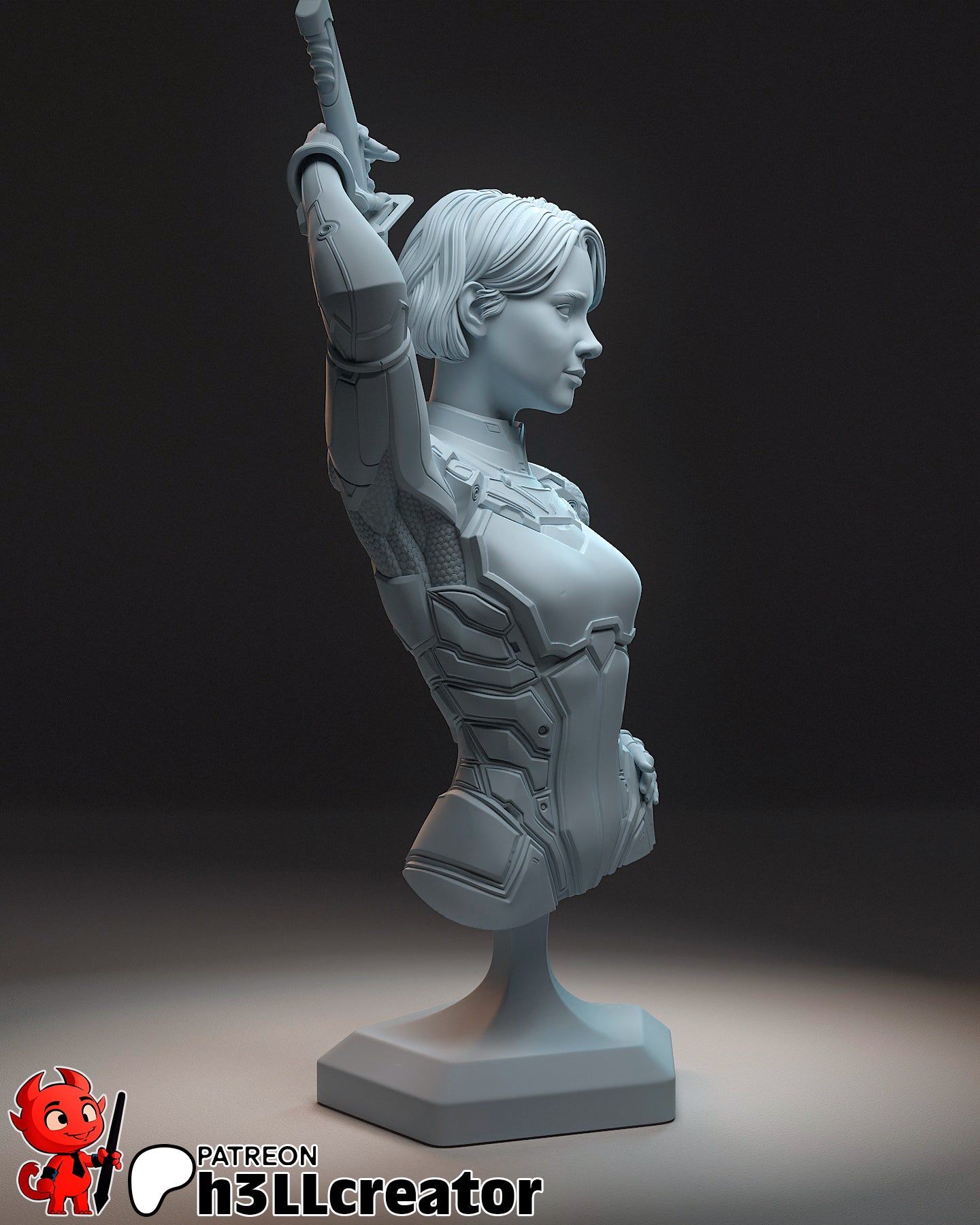 Mio from Split Fiction (fan art) | Full Model or Bust | Miniature scale 1:12 | h3LL Creator | DIY Model Kit