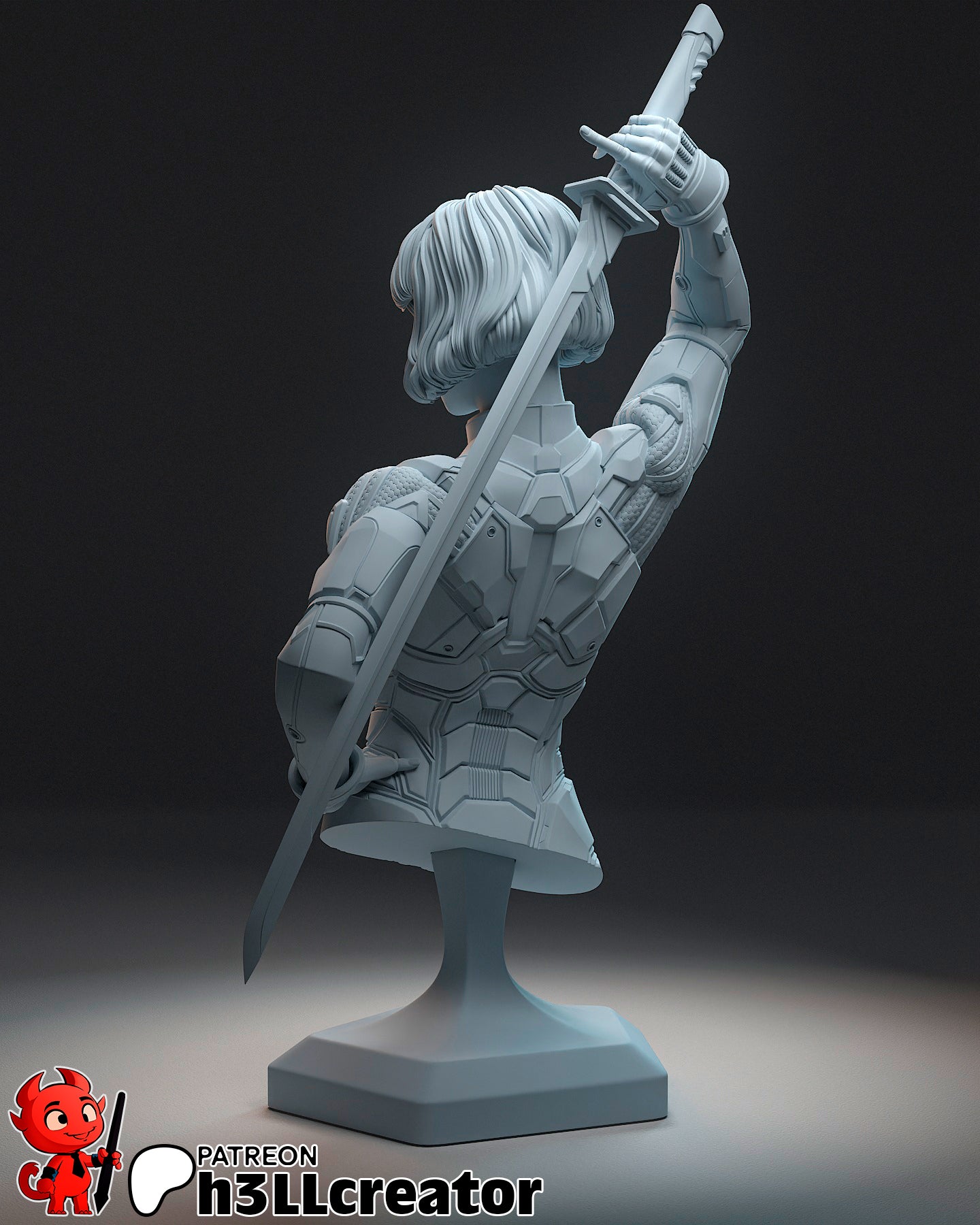 Mio from Split Fiction (fan art) | Full Model or Bust | Miniature scale 1:12 | h3LL Creator | DIY Model Kit