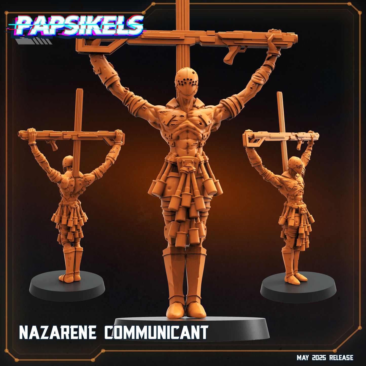 Nazarene Communicant | Trench Crusade | Papsikels Fantasy, Resin Miniature - Tabletop miniature - Fantasy Miniature - 32mm