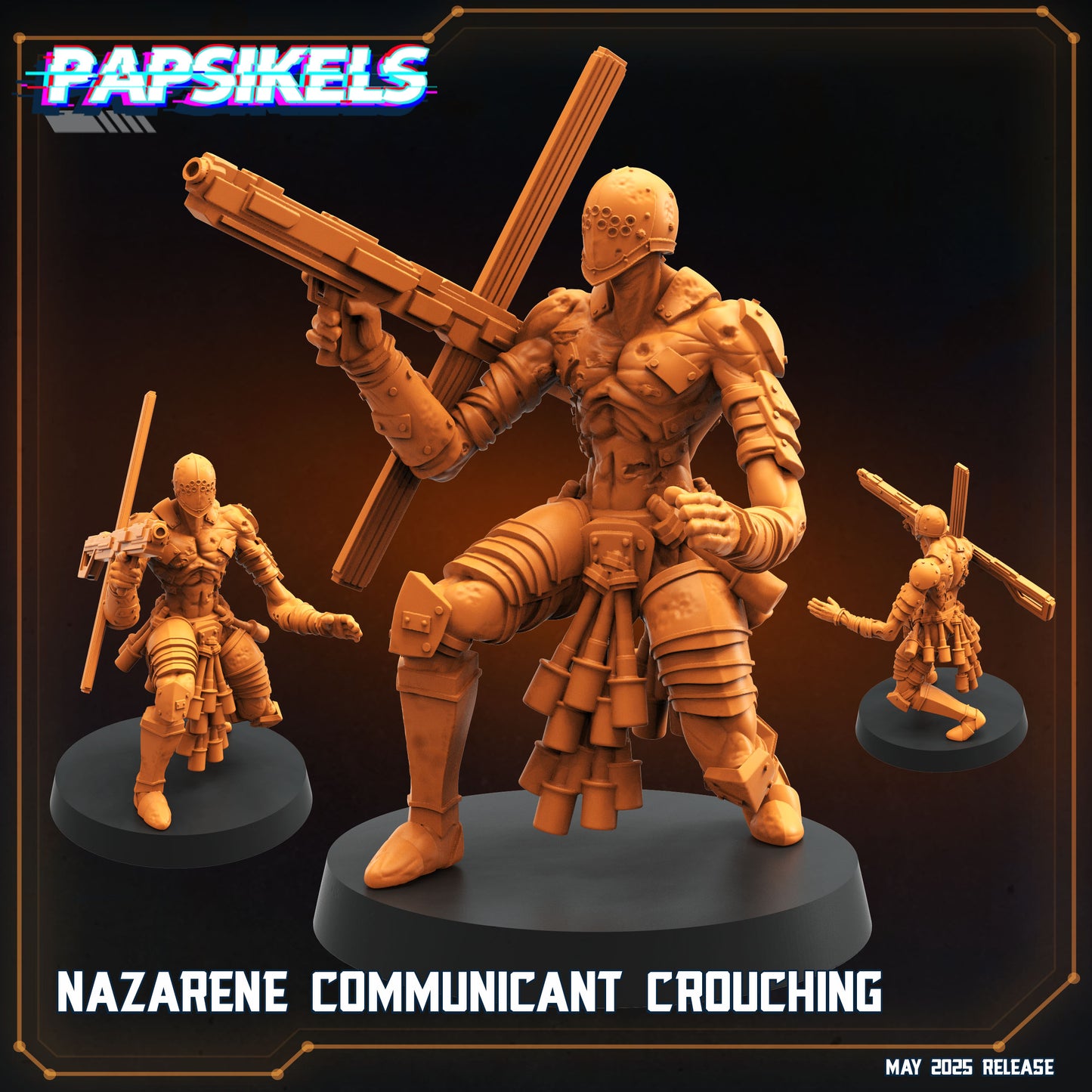 Nazarene Communicant | Trench Crusade | Papsikels Fantasy, Resin Miniature - Tabletop miniature - Fantasy Miniature - 32mm
