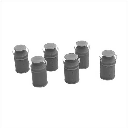OO Scale Ready to Paint Milk Churn - Style 1 (6 pack)