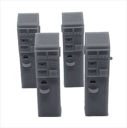 O Scale Ready to Paint Modern Parking Meter (4 pack)