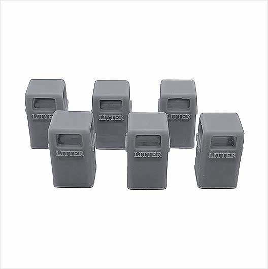 OO Scale Ready to Paint Civic Litter Bin - Style 3 (6 pack)
