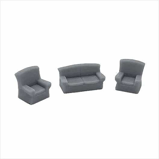 OO Scale Ready to Paint Sofa and Armchairs