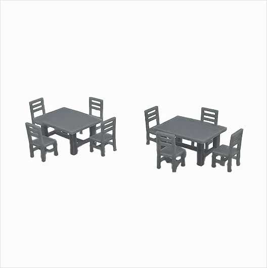 OO Scale Ready to Paint Ready to Paint Ready to Paint Table and Chairs - Style 1