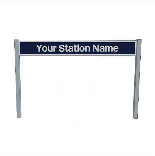 TT Scale | Pre-Coloured | Single-Sided Personalised Post-Privatisation Era Station Name Board