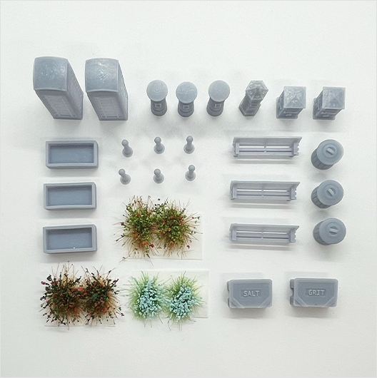 OO Scale Ready to Paint Street Scenes - Pack 1 (31 pieces)