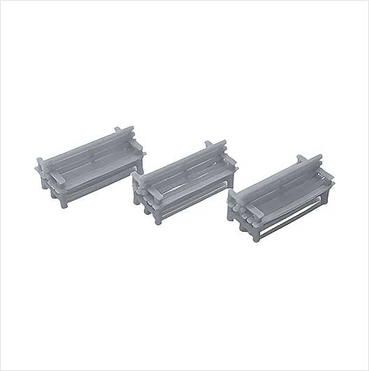 OO Scale Ready to Paint Double-Sided Wooden Bench (3 pack)